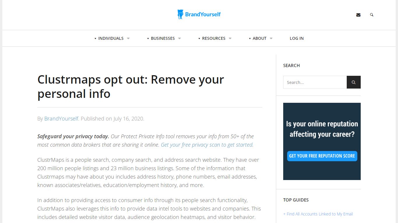 Clustrmaps opt out: Remove your personal info (2020 Guide) - BrandYourself